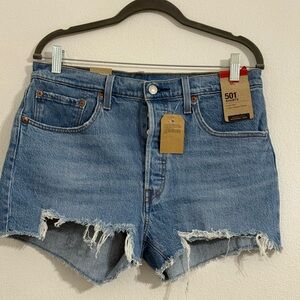 NEW Levi's Women's Distressed Blue Jean Shorts